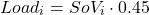 \begin{equation*}Load_i = SoV_i \cdot 0.45\end{equation*}