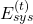 E_{sys}^{(t)}