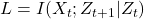 L = I(X_t ; Z_{t+1} | Z_t)