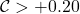 \mathcal{C} > +0.20