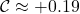 \mathcal{C} \approx +0.19