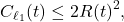 \begin{equation*}C_{\ell_1}(t) \leq 2 R(t)^2,\end{equation*}