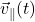 \vec{v}_{\parallel}(t)